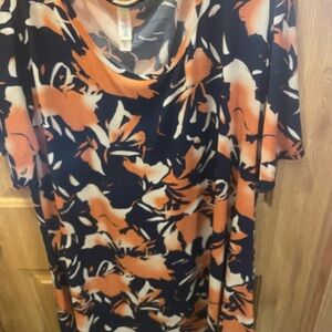 Vibrant Orange and Black top